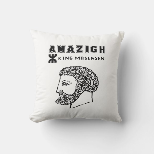 Almofada amazigh rei Massinissa Kabyle algerie Marrocos (Frente)