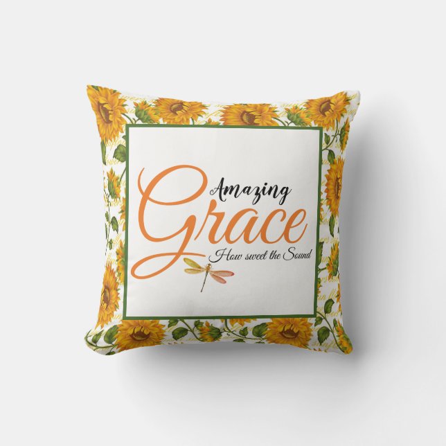 Almofada Amazing Grace Girassóis  (Frente)
