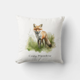 Almofada Amber Gaze: Raposa-sombra, personalizada