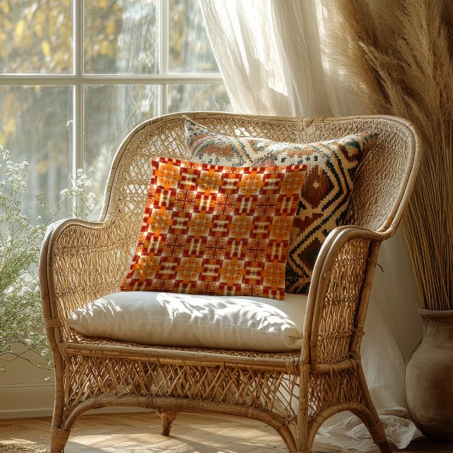 Almofada AmberGrid Haven Travesseira Geométrica para Airbnb (Where Warm Geometry Meets Five-Star Comfort)