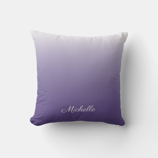Almofada Ambre ultra violeta personalizada de gradiente (Frente)