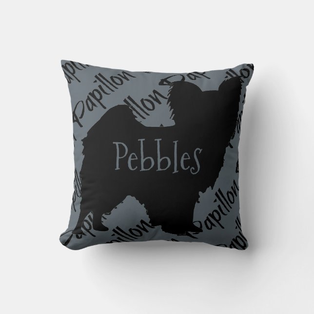 Almofada Ame O Meu Travesseiro De Cachorro Papillon (Frente)