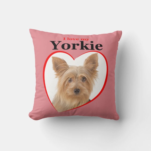 Almofada Ame o meu Travesseiro Yorkie (Frente)