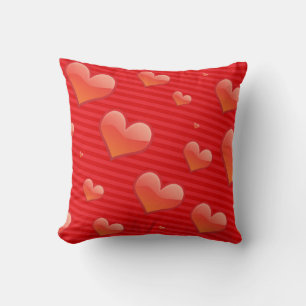 Almofada Ame para Sempre, corações vermelhos design,
