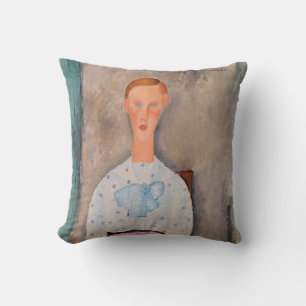 Almofada Amedeo Modigliani - Garota com uma blusa Polka-Dot