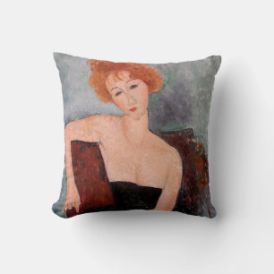 Almofada Amedeo Modigliani - Vestido da Noite Ruiva