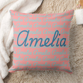Almofada Amelia Signature Name Pattern Design