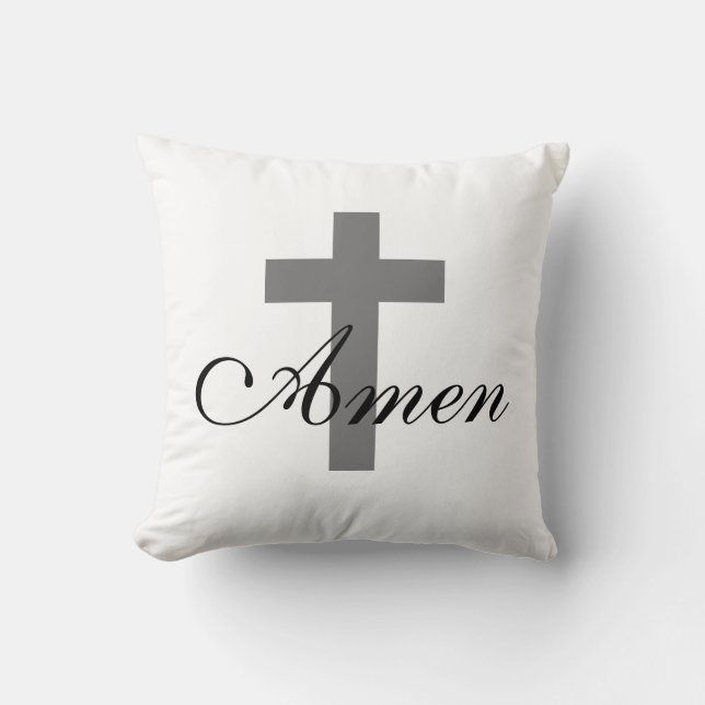 Almofada AMEN bonito com CROSS | (Frente)