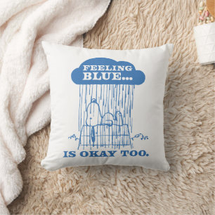 Almofada Amendoins   Snoopy Feeling Blue Também Está Bem