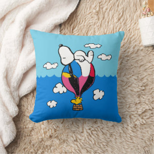 Almofada Amendoins Snoopy & Woodstock Balão de Ar Quente