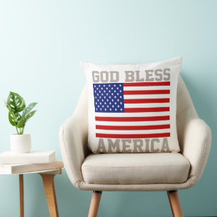 Almofada América Deus abençoe Patriótica