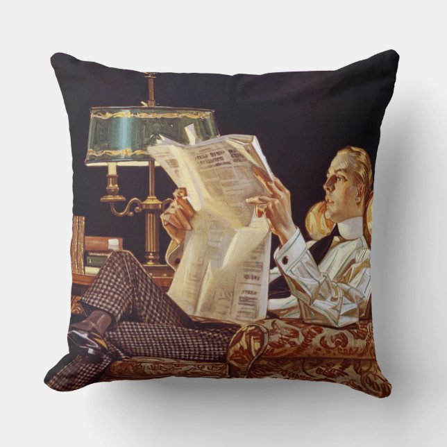 Almofada American Advertisement, Colares de Camisas de Seta (Frente)