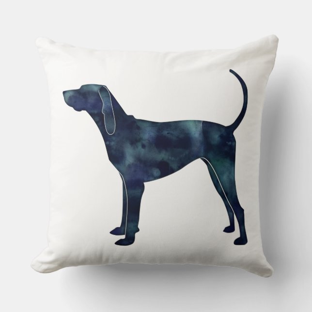 Almofada American English Conhound Black Silhouette (Frente)