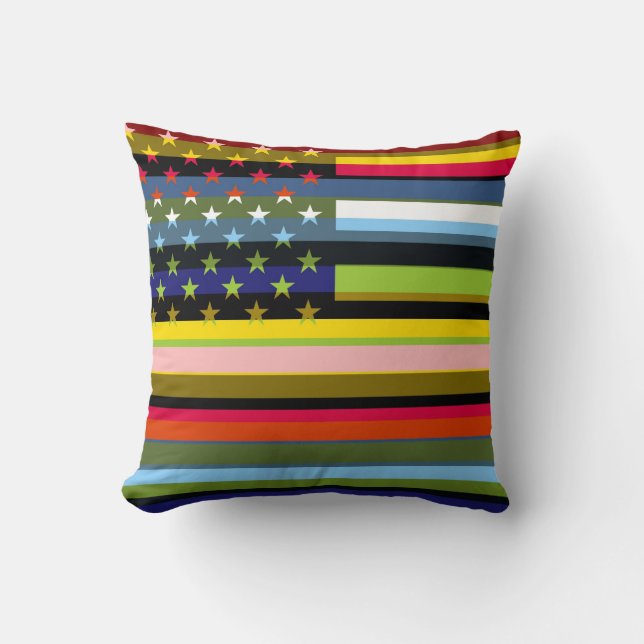 Almofada American Flag Pop Art 3° (Frente)