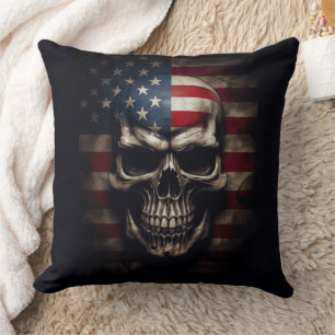 Almofada American Flag Skull