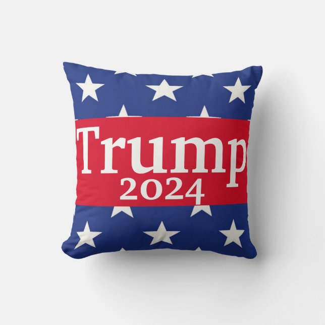 Almofada American Flag Style Stars Donald Trump 2024 (Frente)