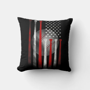 Almofada American Flag Vintage Baseball Flag Pai Mãe Tee