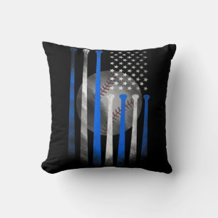 Almofada American Flag Vintage Baseball Pai Mãe Kid