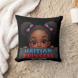 Almofada American Haitian Flag Day Haitian Princess