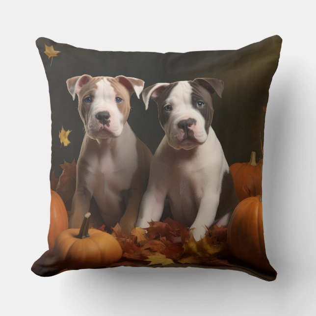 Almofada American Staffordshire Puppy Autumn Delight (Frente)