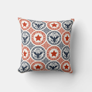 Almofada Americana Heritage Eagle Medalha -Navy Vermelho Cr