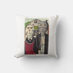 Almofada Americat Gothic Classic Art Parody Design