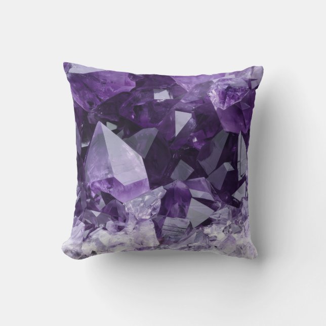 Almofada Amethyst Healing Crystal Cluster (Frente)