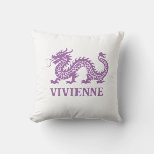 Almofada Ametyst Purple Chinoiserie Dragon Nome Personaliza