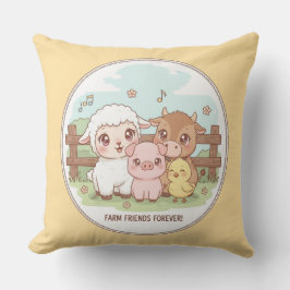 Almofada Amigos da fazenda para sempre - fofos & aconchegan