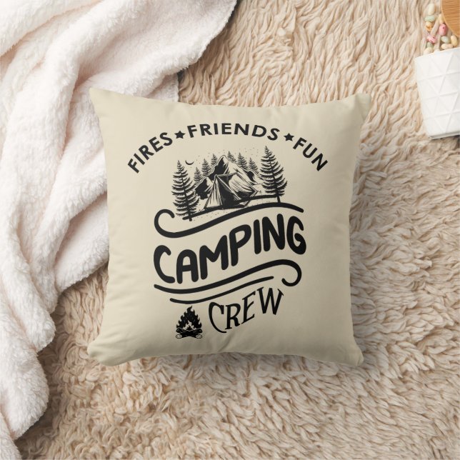 Almofada Amigos do camping-slogan da equipe engraçada (Cobertor)