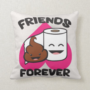 Almofada Amigos para sempre - rolo do tombadilho e do papel