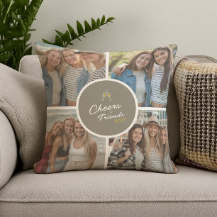 Almofada Amizade de Colagem Personalizada Moderna Eelegant