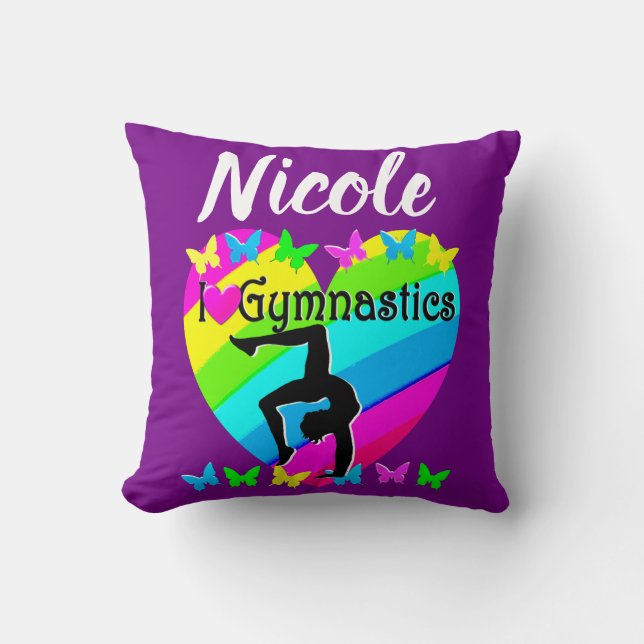 ALMOFADA AMO A DESIGN DE GINÁSTICA. (Frente)