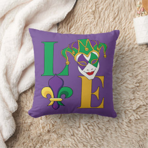 Almofada Amo colorido Carnaval Gras Jester