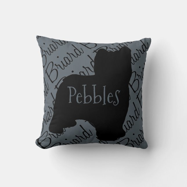 Almofada Amo Meu Cachorro Briard (Frente)