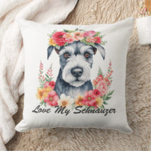 Amo Meu Schnauzer Floral