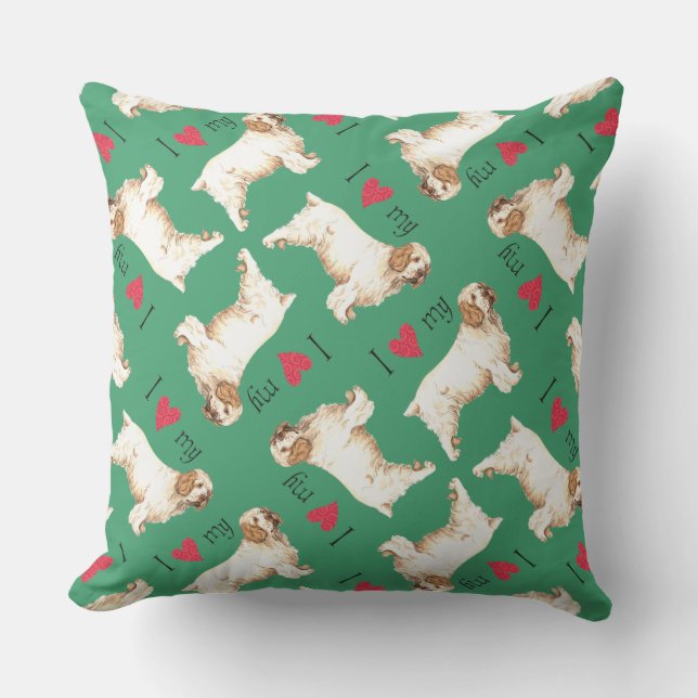 Almofada Amo o meu Clumber Spaniel (Frente)