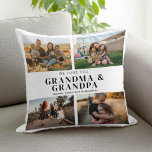 Almofada Amo-Te, Avó E Avô, Colagem Fotográfica 4<br><div class="desc">Digamos que o amamos a vovó e vovô nesta temporada de festas com um travesseiro decorativo de presente de Natal personalizado com 4 das suas fotos favoritas e nomes de netos e netos. Todo texto neste design é editável para que você possa adicionar sua própria mensagem ou texto. Disponível em...</div>