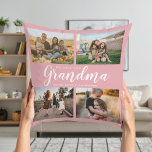 Almofada Amo-Te Vovó 4 Fotografia Collage<br><div class="desc">Digamos que te amamos a vovó neste feriado com um travesseiro decorativo de presente de Natal personalizado com 4 das suas fotos favoritas e nomes de netos e netos. Todo texto neste design é editável para que você possa adicionar sua própria mensagem ou texto. Disponível em diversas cores, estilos e...</div>