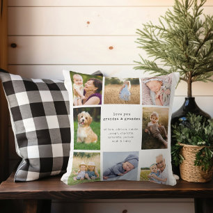 Almofada Amo-Te Vovô E Vovô Colagem Fotográfica