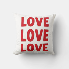 Almofada Amor Amor Amor – Tipografia Negrito de Design de D