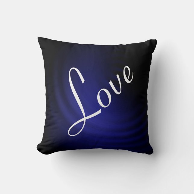 Almofada Amor Azul Negro (Frente)