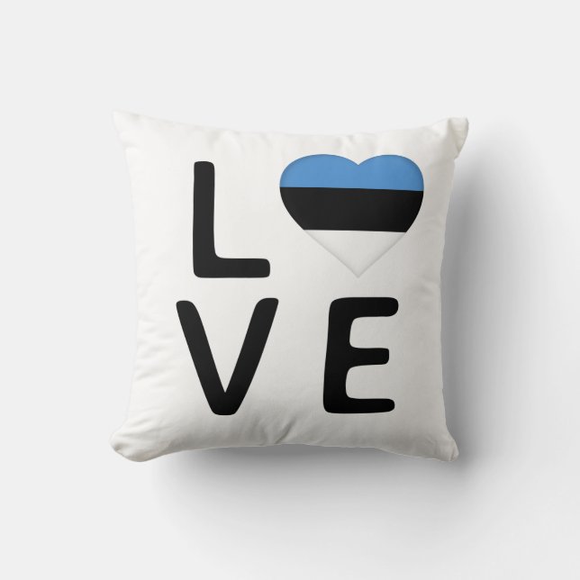 Almofada Amor - Bandeira da Estônia (Frente)