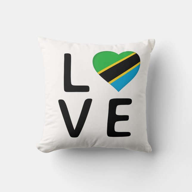 Almofada Amor - Bandeira da Tanzânia (Frente)