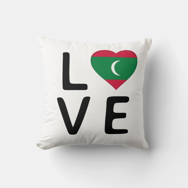 Almofada Amor - Bandeira das Maldivas (Frente)