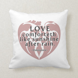 Almofada Amor Comforteth como a luz do sol - citações de