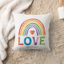AMOR Cores Brilhantes Arco-íris Aquarela Moderno C