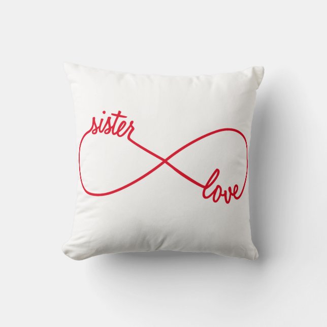 Almofada Amor da irmã, sinal da infinidade (Frente)