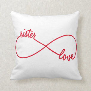 Almofada Amor da irmã, sinal da infinidade