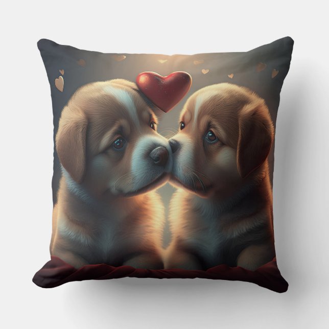 Almofada Amor de Cachorrinho Fofo  (Frente)
